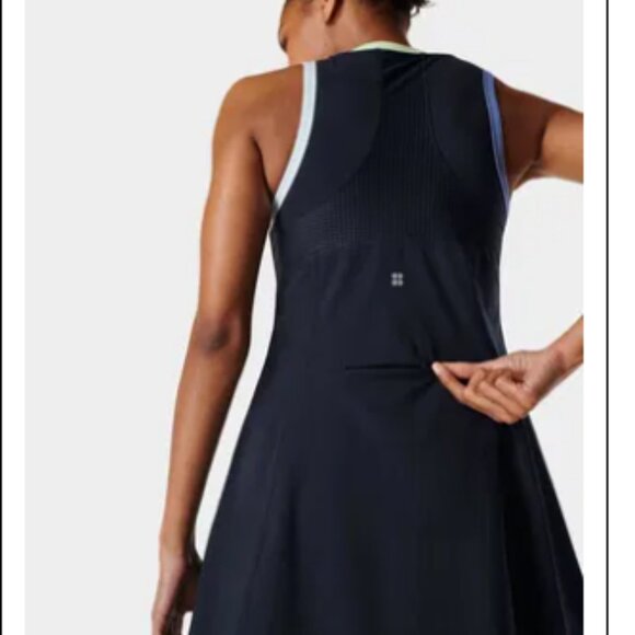 Sweaty Betty Power Half Zip Workout Dress Navy Blue Size Medium NWT - Picture 3 of 8